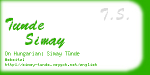 tunde simay business card